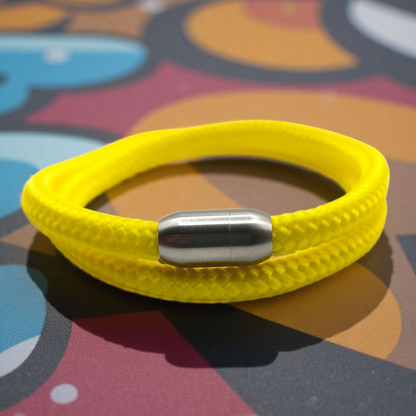 Segeltau-Armband "UNI DOUBLE" in Neon-Gelb | 8mm