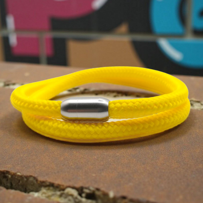 Segeltau-Armband "UNI DOUBLE" in Canary-Gelb | 6mm