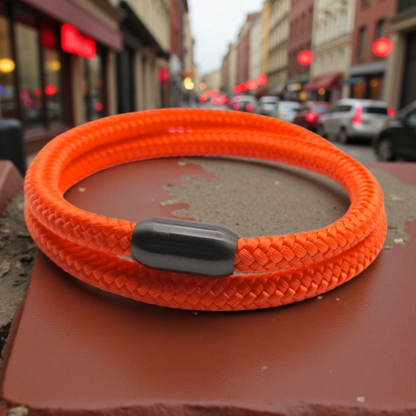 Segeltau-Armband "UNI DOUBLE" in Neon-Orange | 8mm