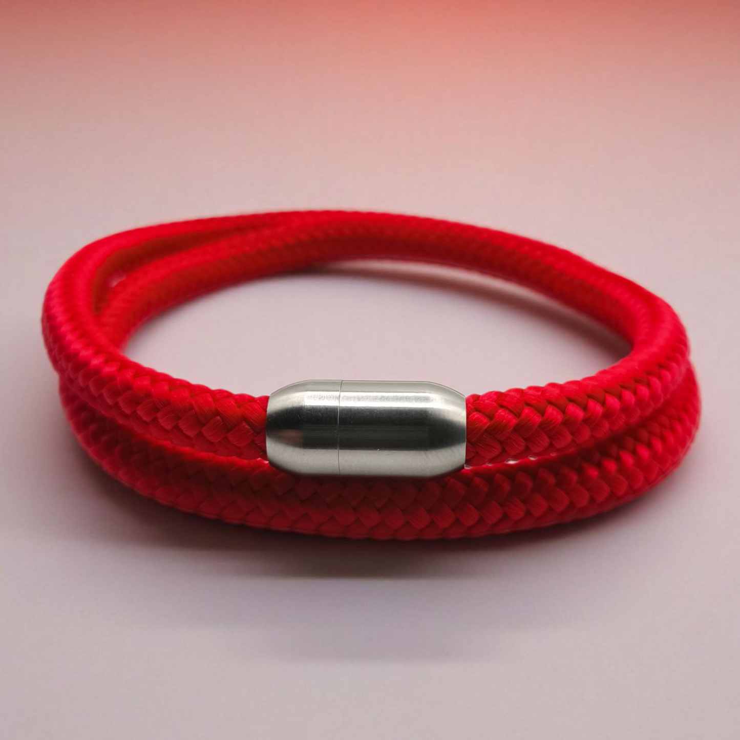 Segeltau-Armband "UNI DOUBLE" in Rot | 8mm
