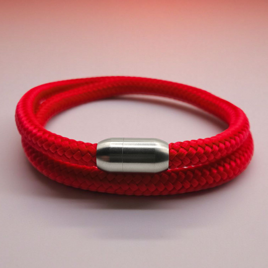Segeltau-Armband "UNI DOUBLE" in Rot | 8mm