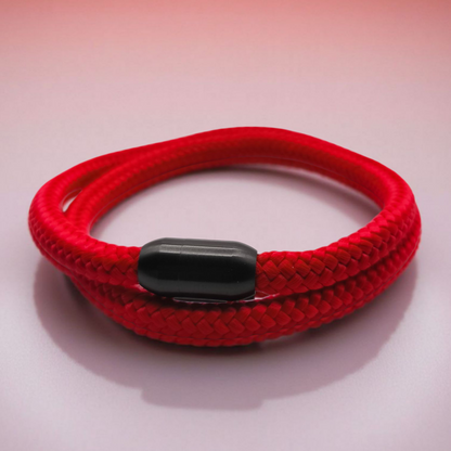 Segeltau-Armband "UNI DOUBLE" in Rot | 8mm