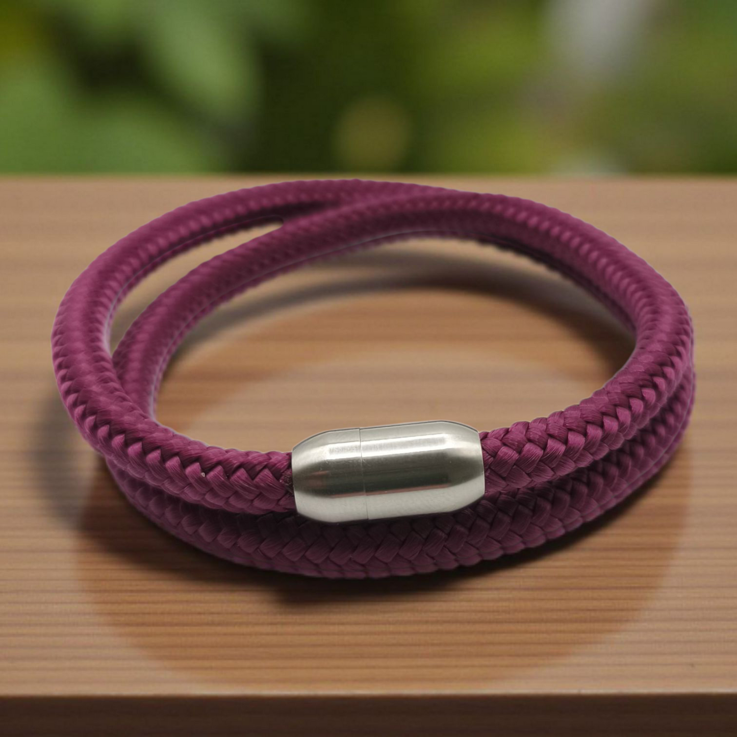 Segeltau-Armband "UNI DOUBLE" in Aubergine | 8mm