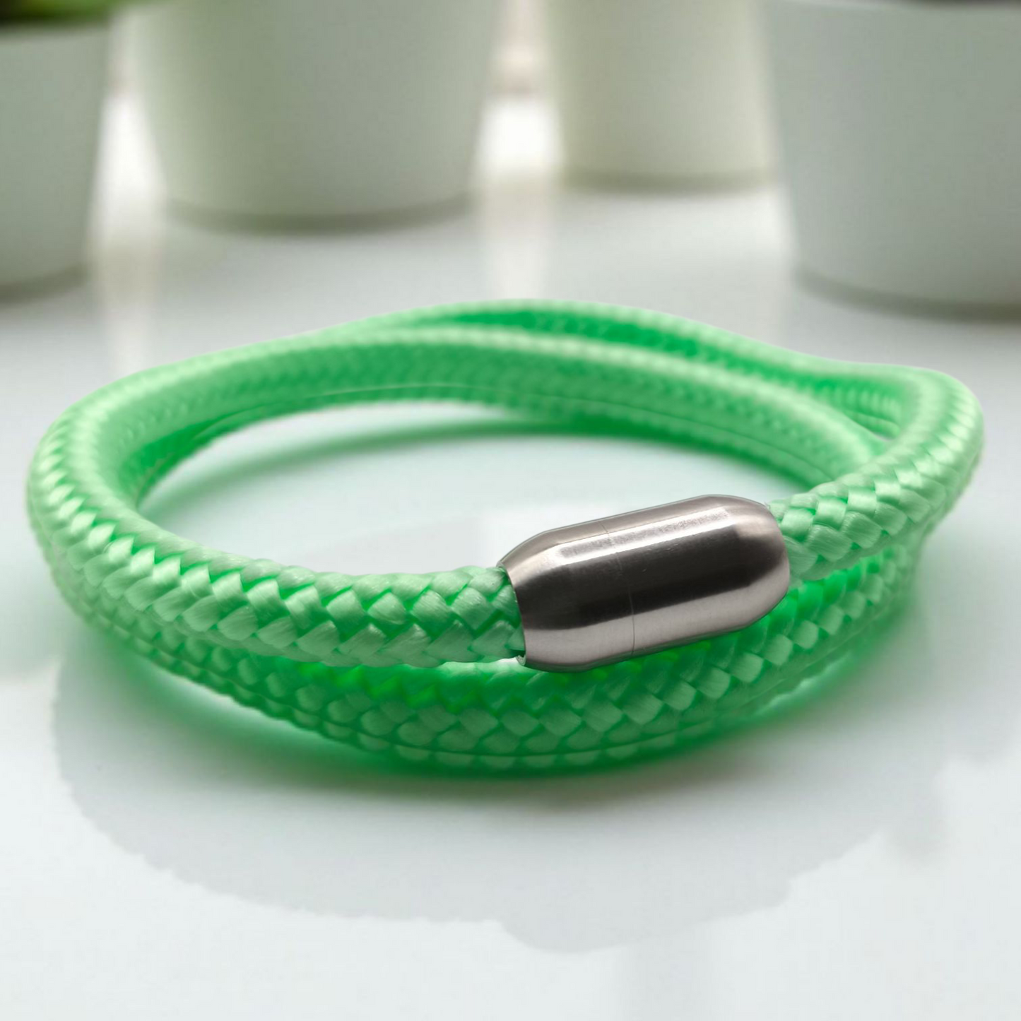 Segeltau-Armband "UNI DOUBLE" in Bright-Minze | 8mm