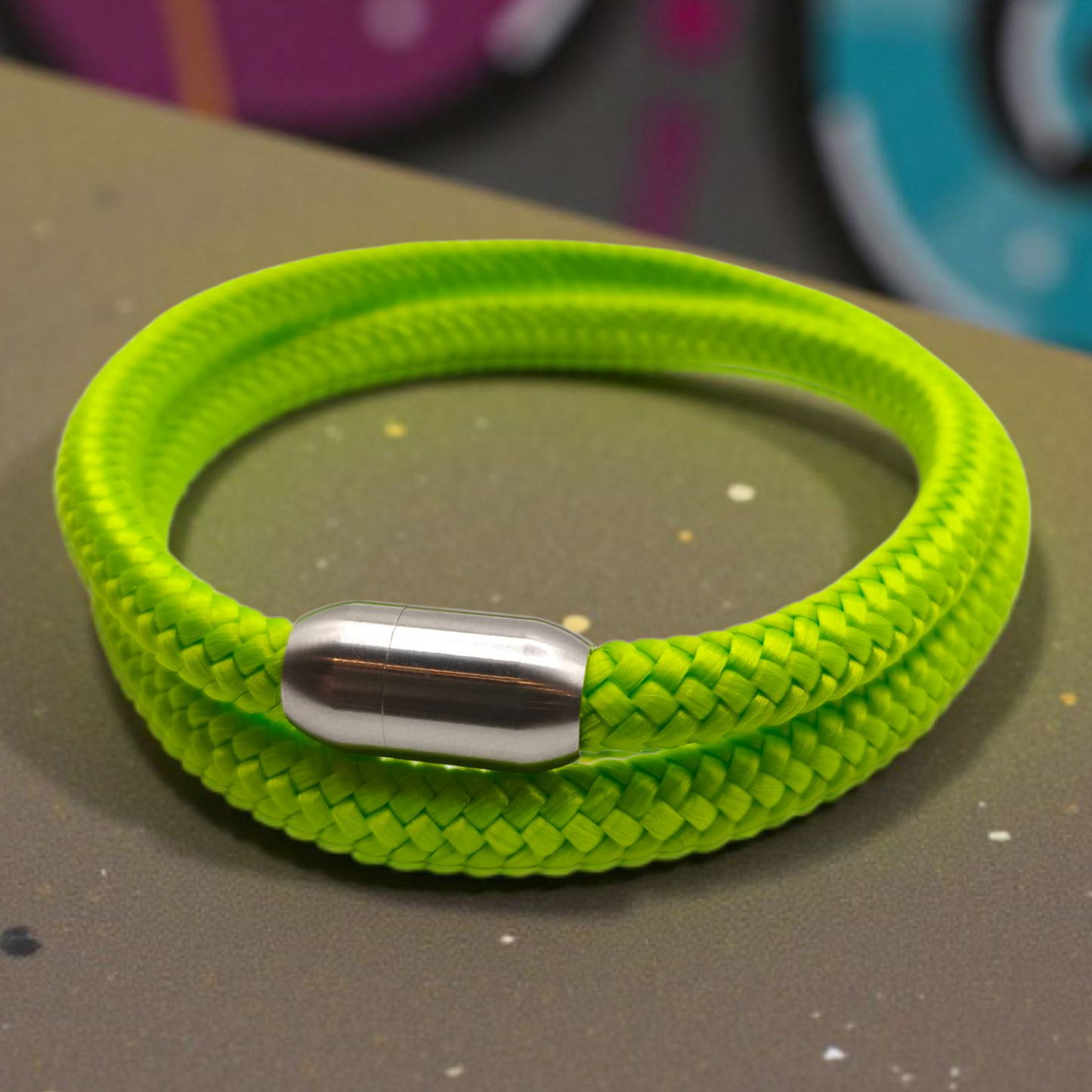 Segeltau-Armband "UNI DOUBLE" in Apfel-Grün | 8mm