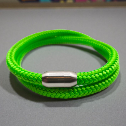 Segeltau-Armband "UNI DOUBLE" in Neon-Grün | 8mm