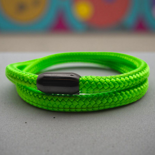 Segeltau-Armband "UNI DOUBLE" in Neon-Grün | 8mm