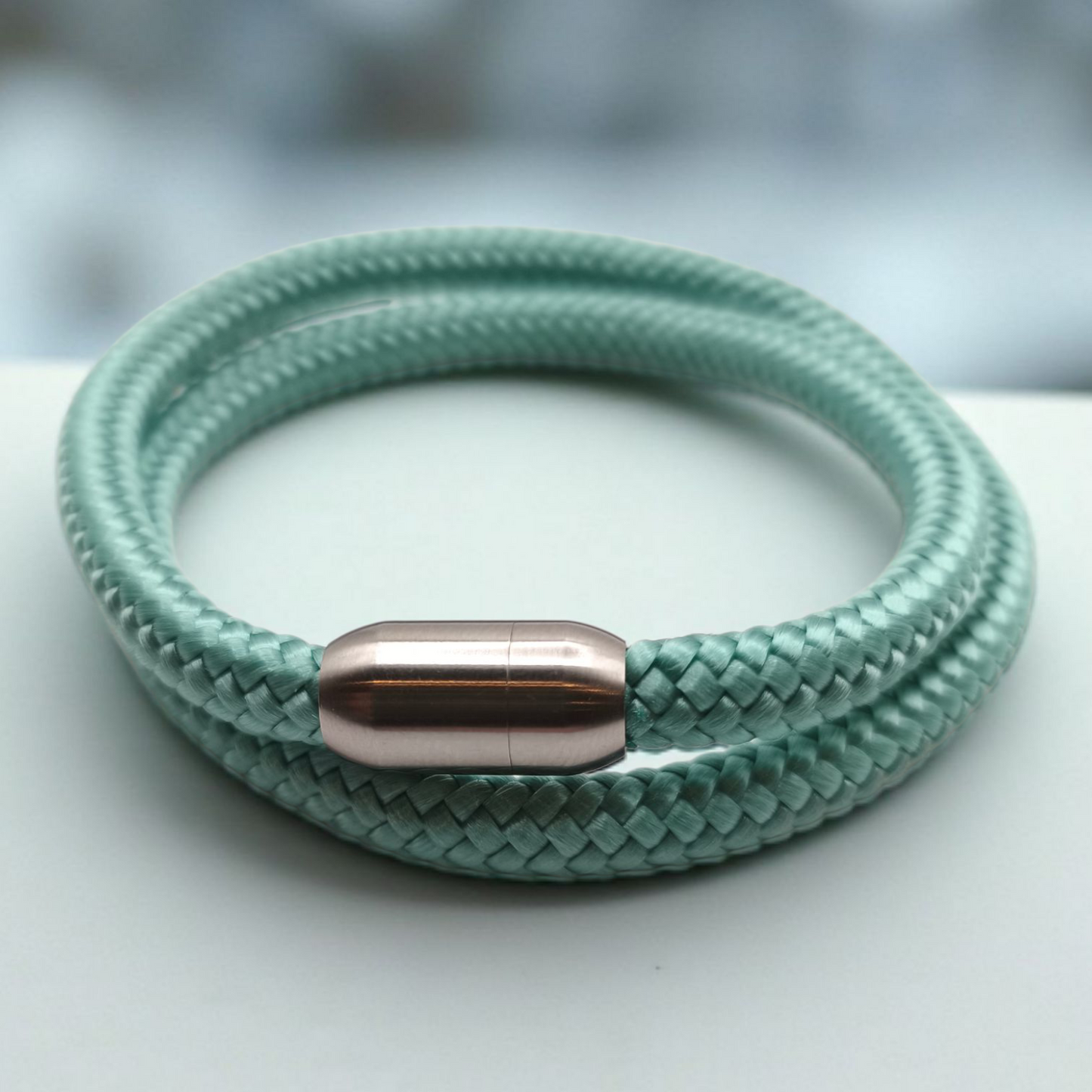 Segeltau-Armband "UNI DOUBLE" in Sea-Grün | 8mm