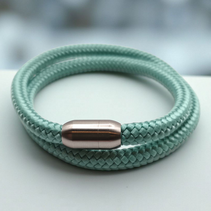 Segeltau-Armband "UNI DOUBLE" in Sea-Grün | 8mm