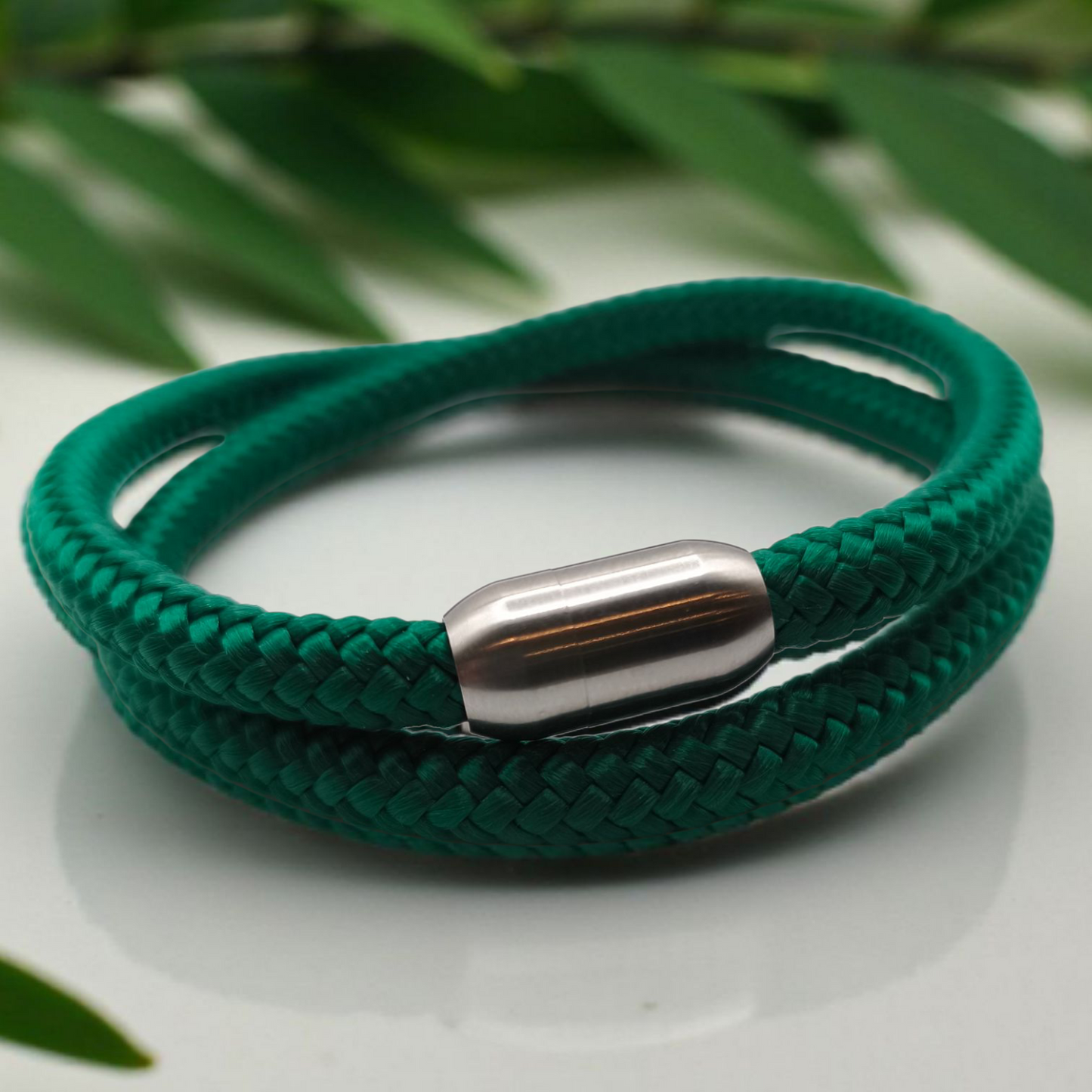 Segeltau-Armband "UNI DOUBLE" in Hunter-Grün | 8mm