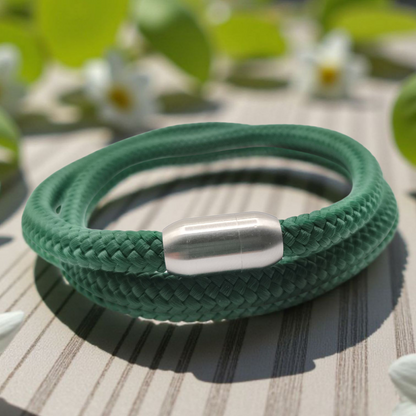 Segeltau-Armband "UNI DOUBLE" in Dark-Grün | 8mm