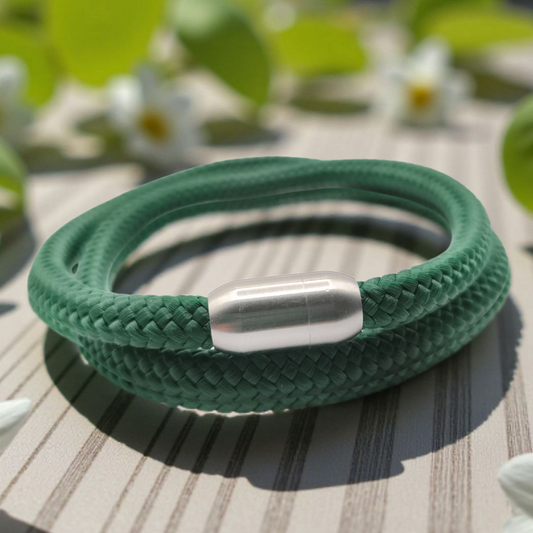 Segeltau-Armband "UNI DOUBLE" in Dark-Grün | 8mm