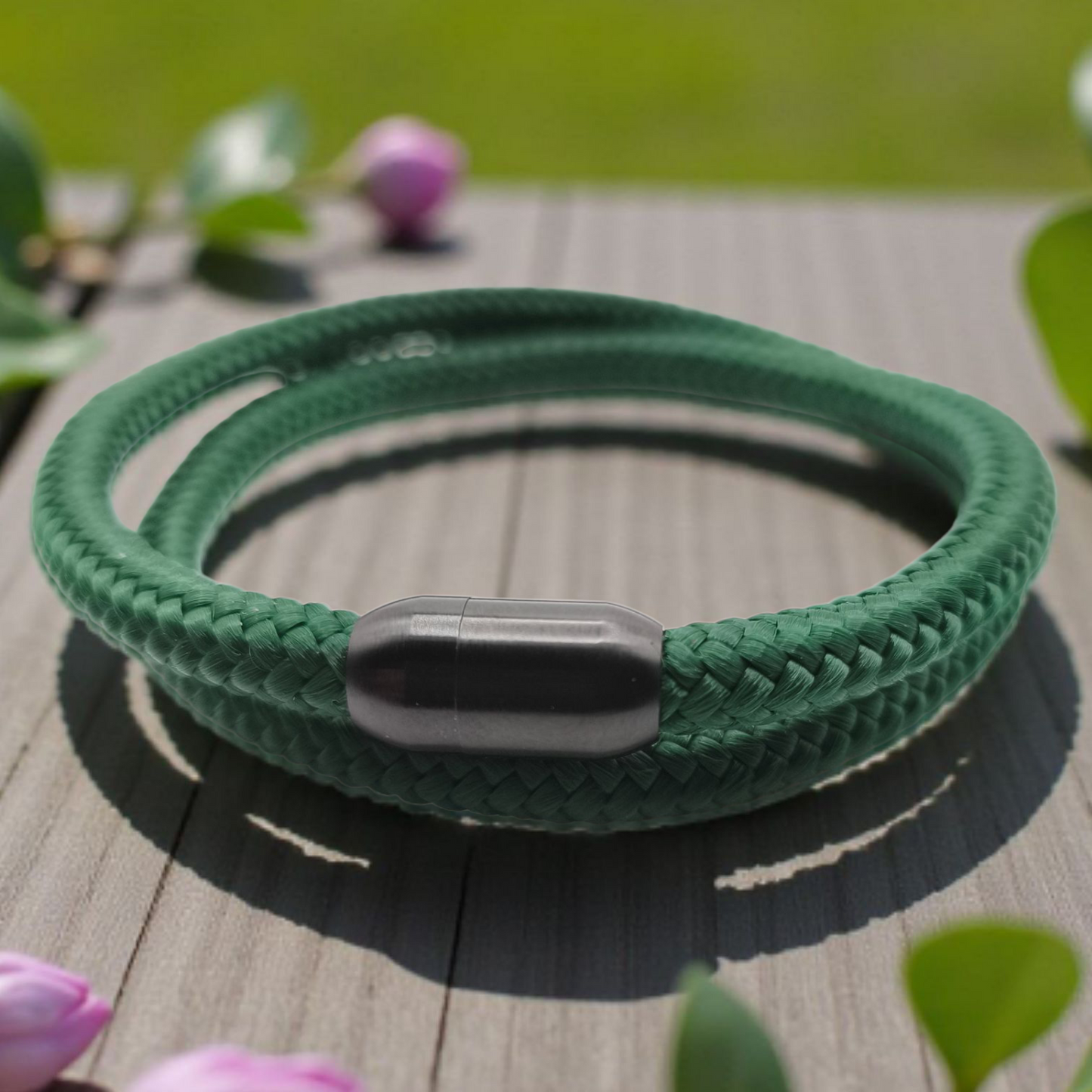 Segeltau-Armband "UNI DOUBLE" in Dark-Grün | 8mm