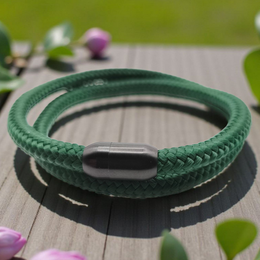 Segeltau-Armband "UNI DOUBLE" in Dark-Grün | 8mm