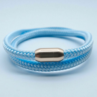 Segeltau-Armband "UNI DOUBLE" in Baby-Blau | 8mm