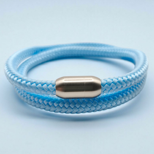 Segeltau-Armband "UNI DOUBLE" in Baby-Blau | 8mm