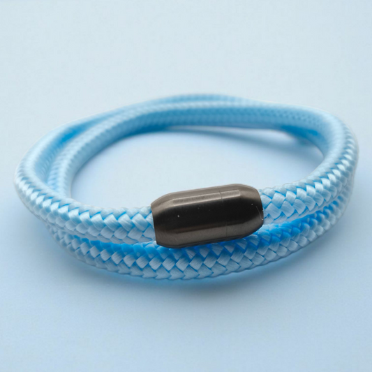 Segeltau-Armband "UNI DOUBLE" in Baby-Blau | 8mm