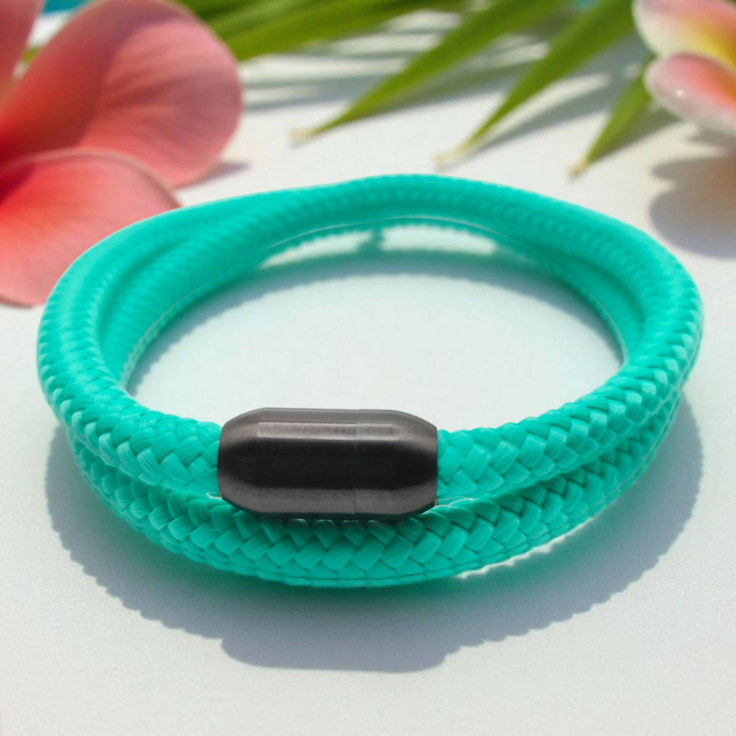 Segeltau-Armband "UNI DOUBLE" in Aquamarine | 8mm