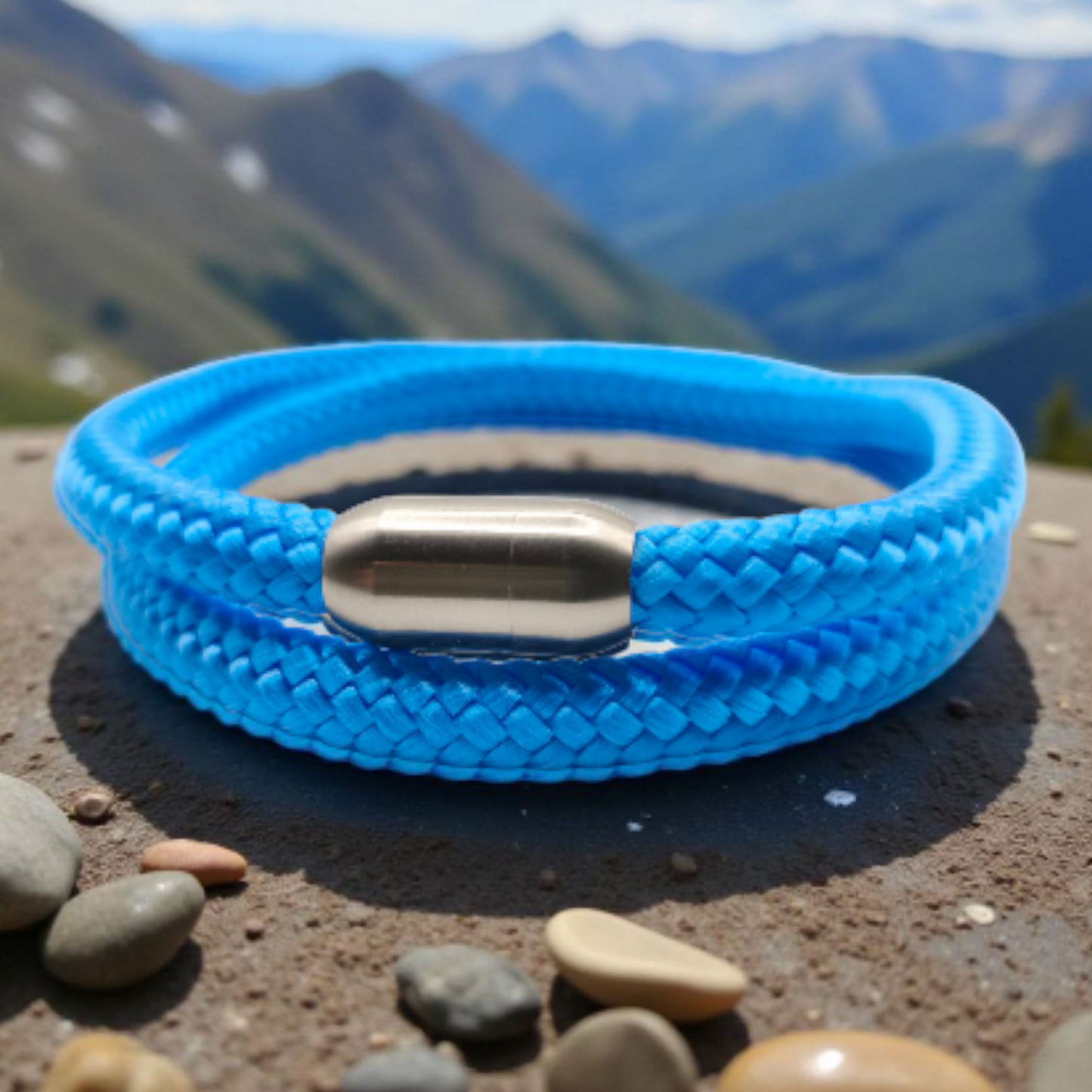 Segeltau-Armband "UNI DOUBLE" in Sky-Blau | 6mm