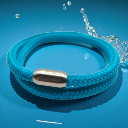 Segeltau-Armband "UNI DOUBLE" in Meer-Blau | 8mm