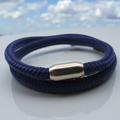 Segeltau-Armband "UNI DOUBLE" in Dunkelblau | 8mm