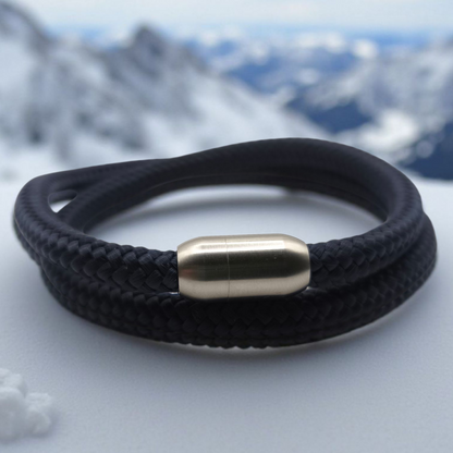 Segeltau-Armband "UNI DOUBLE" in Deep-Sea-Blau | 8mm