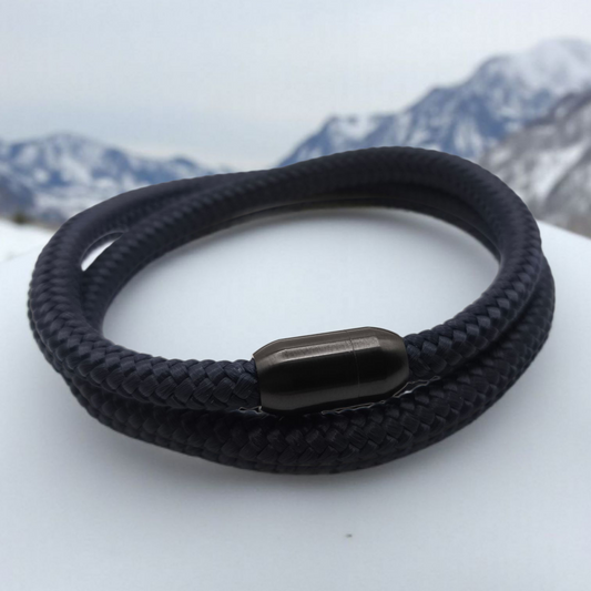 Segeltau-Armband "UNI DOUBLE" in Deep-Sea-Blau | 8mm
