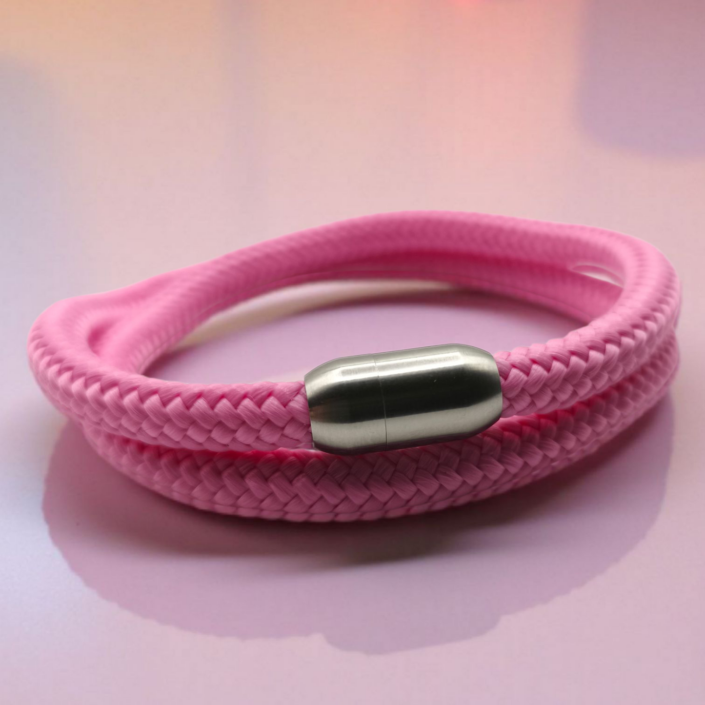 Segeltau-Armband "UNI DOUBLE" in Rose-Rosa | 8mm