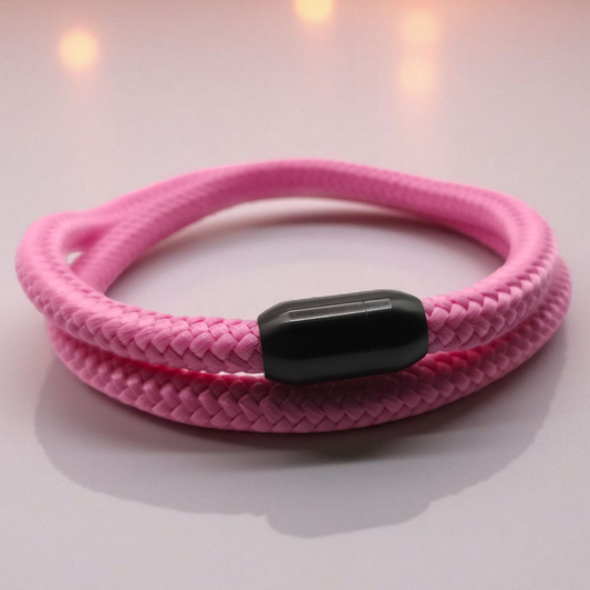 Segeltau-Armband "UNI DOUBLE" in Rose-Rosa | 8mm