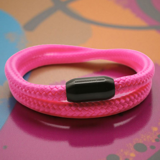 Segeltau-Armband "UNI DOUBLE" in Neon-Rosa | 8mm
