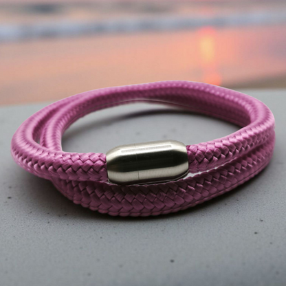 Segeltau-Armband "UNI DOUBLE" in Granny-Rosa | 8mm