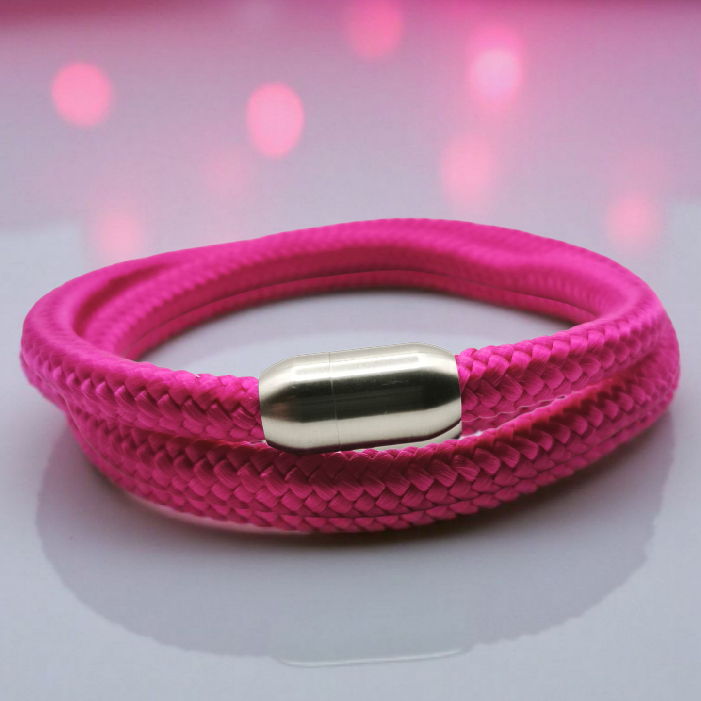 Segeltau-Armband "UNI DOUBLE" in Fuchsie | 8mm