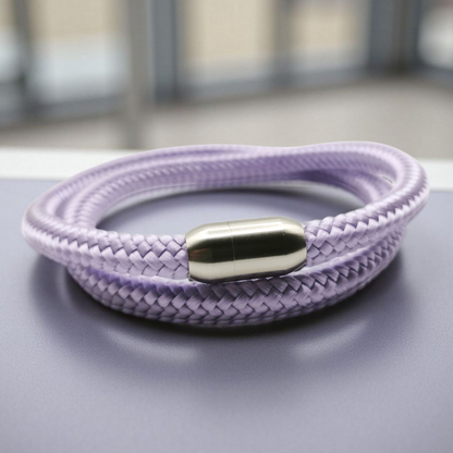 Segeltau-Armband "UNI DOUBLE" in Lila | 8mm