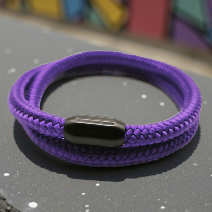Segeltau-Armband "UNI DOUBLE" in Acid-Violet | 8mm