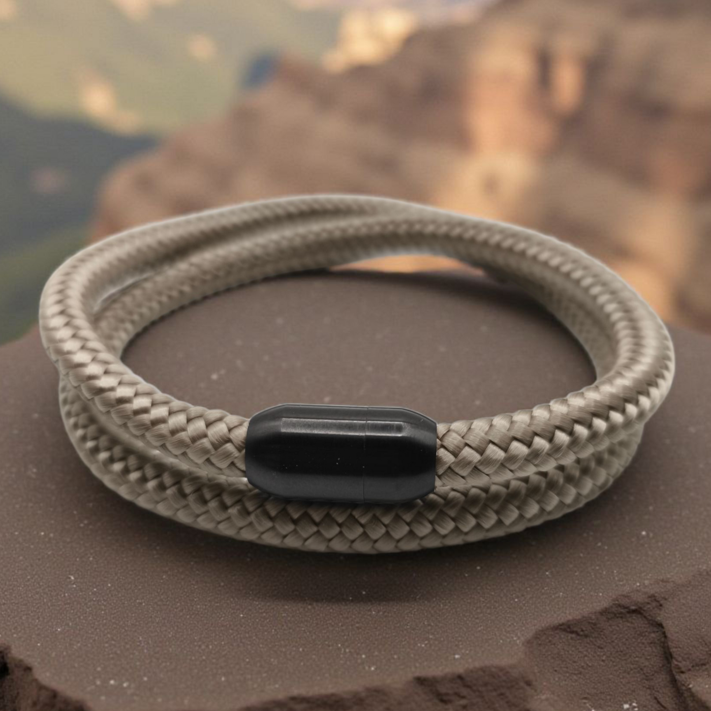 Segeltau-Armband "UNI DOUBLE" in Tan | 8mm