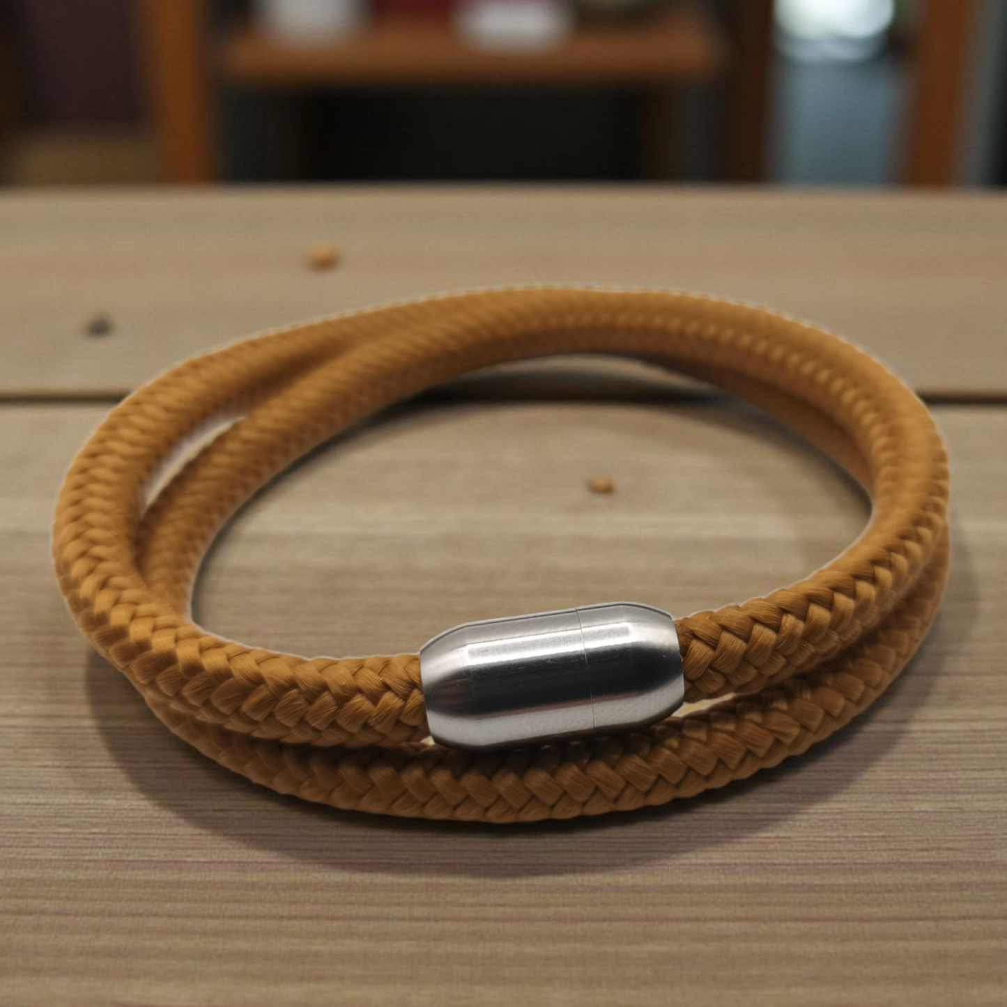 Segeltau-Armband "UNI DOUBLE" in Karamell | 8mm