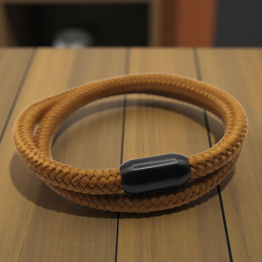 Segeltau-Armband "UNI DOUBLE" in Karamell | 8mm