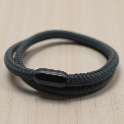 Segeltau-Armband "UNI DOUBLE" in Iron-Grau | 6mm