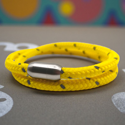 Segeltau-Armband "REFLECTIVE DOUBLE" in Canary-Gelb | 6mm
