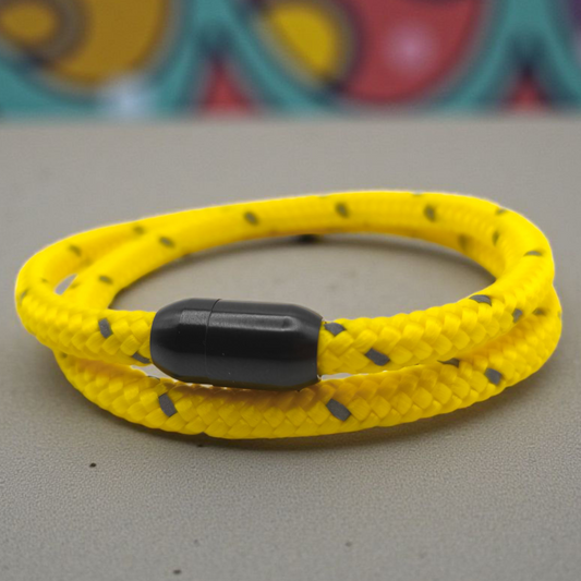 Segeltau-Armband "REFLECTIVE DOUBLE" in Canary-Gelb | 6mm