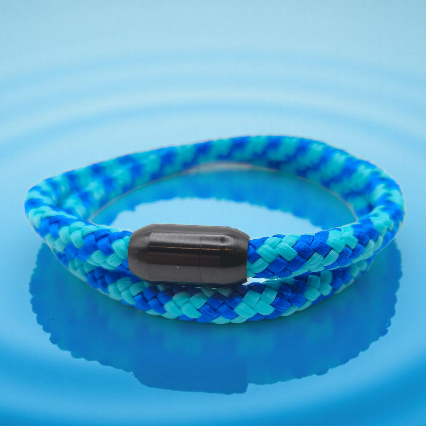 Segeltau-Armband "Blue Water" als Double | 6mm