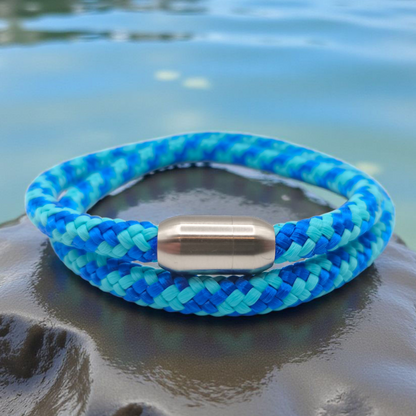 Segeltau-Armband "Lagoon" als Double | 6mm