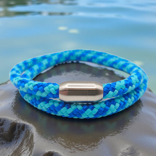 Segeltau-Armband "Lagoon" als Double | 6mm