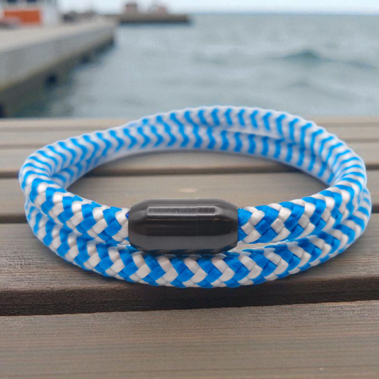 Segeltau-Armband "North Sea" als Double | 8mm