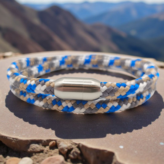Segeltau-Armband "Rocky-Mountains" als Double | 8mm