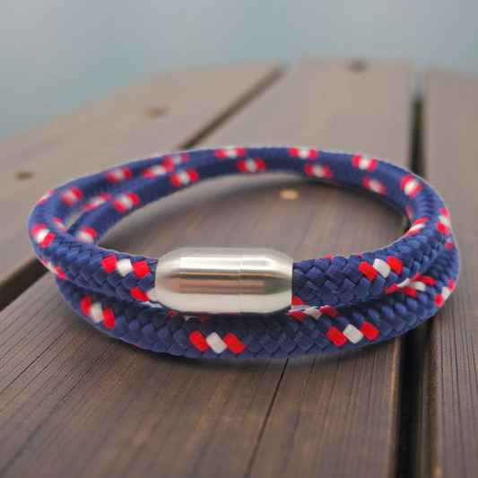Segeltau-Armband "Captain" als Double | 6mm