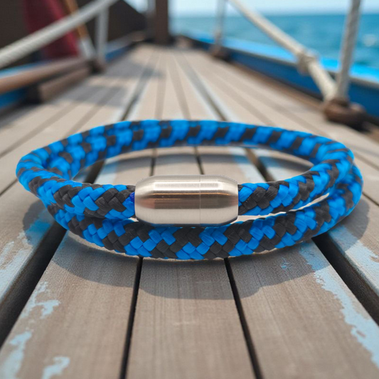 Segeltau-Armband "Fisherman" als Double | 8mm