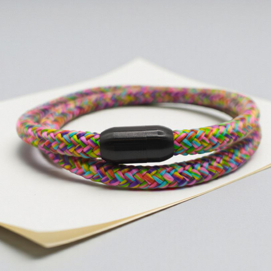 Segeltau-Armband "Flower" als Double | 8mm
