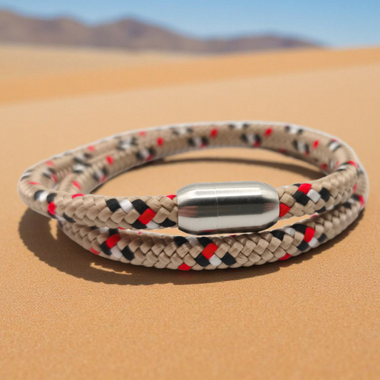 Segeltau-Armband "Tartan" als Double | 6mm