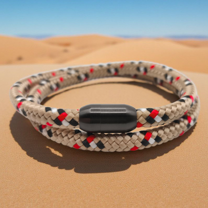 Segeltau-Armband "Tartan" als Double | 8mm